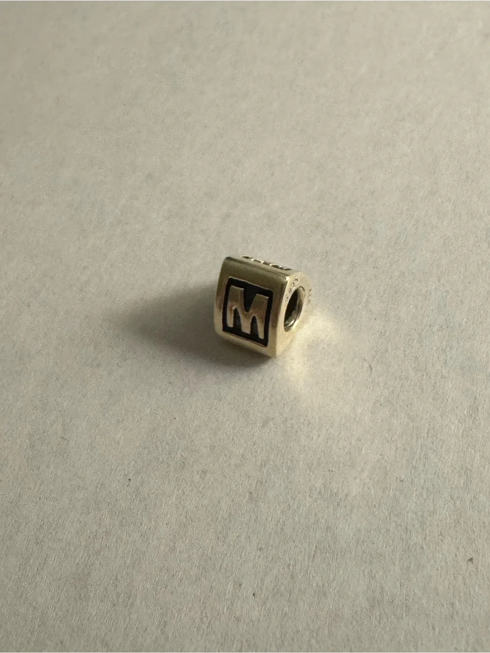 Pandora Sterling Silver 'M' Letter Charm
